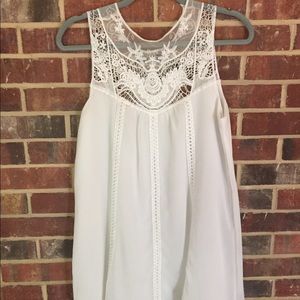 white lace baby doll dress
